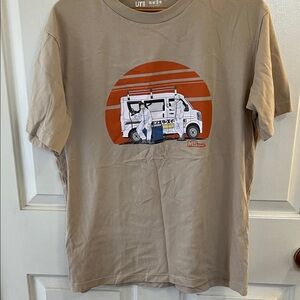 Uniqlo Tan Graphic Short Sleeve Tee